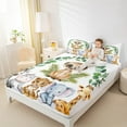 thumbnail image 4 of Feelyou Kawaii Meerkat Animal Bed Sheets for Teens, Tiger Elephant King Sheets, Eucalyptus Leaves Botanical Sheet Set, Ultra Soft Bedroom Decor, 4 Pieces, 4 of 7