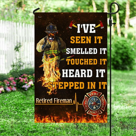 FLAGWIX Retired Fireman Flag LHA1983F - Garden Flag (11.5" x 17.5")