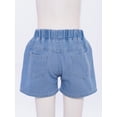 thumbnail image 5 of Haitryli Girls Embroidered Floral And Bow Denim Shorts Split Hem Pants For Casual Vacation Beach Toursers Bowknot 150/28, 5 of 7