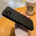 thumbnail image 5 of Compatible with iPhone 13 Pro Max Case,Light Luxury Vegan PU Leather Silicone Wireless Charging Plating Slim Case,Non-Slip Shockproof Full Camera Protection Case for iPhone 13 Pro Max(Black), 5 of 11