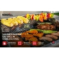 thumbnail image 7 of Nexgrill 3-Burner Stainless Steel Propane Gas Grill with Side Tables, 40,500 BTUs, 4 Wheel Transport, 591 SQ. IN. Cooking Space, Outdoor Kitchen Grill for BBQs, Patios, and More - 720-0830MN, 7 of 7