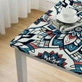 thumbnail image 4 of nygtbtfer  Patriotic Flower Tablecloth Red Blue Gray Dahlia Table Cloth 4th of July Rectangle Washable Table Cover for Independence Day Memorial Day Home Party Dining Table Decoration, 4 of 7