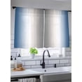 thumbnail image 5 of Sheer Curtains 45 Inch Length 2 Panels Set for Kitchen, Blue Grey Semi Sheer Curtains for Windows, Gray Farmhouse Modern Rustic Voile Window Treatments Rod Pocket Curtain, 5 of 7