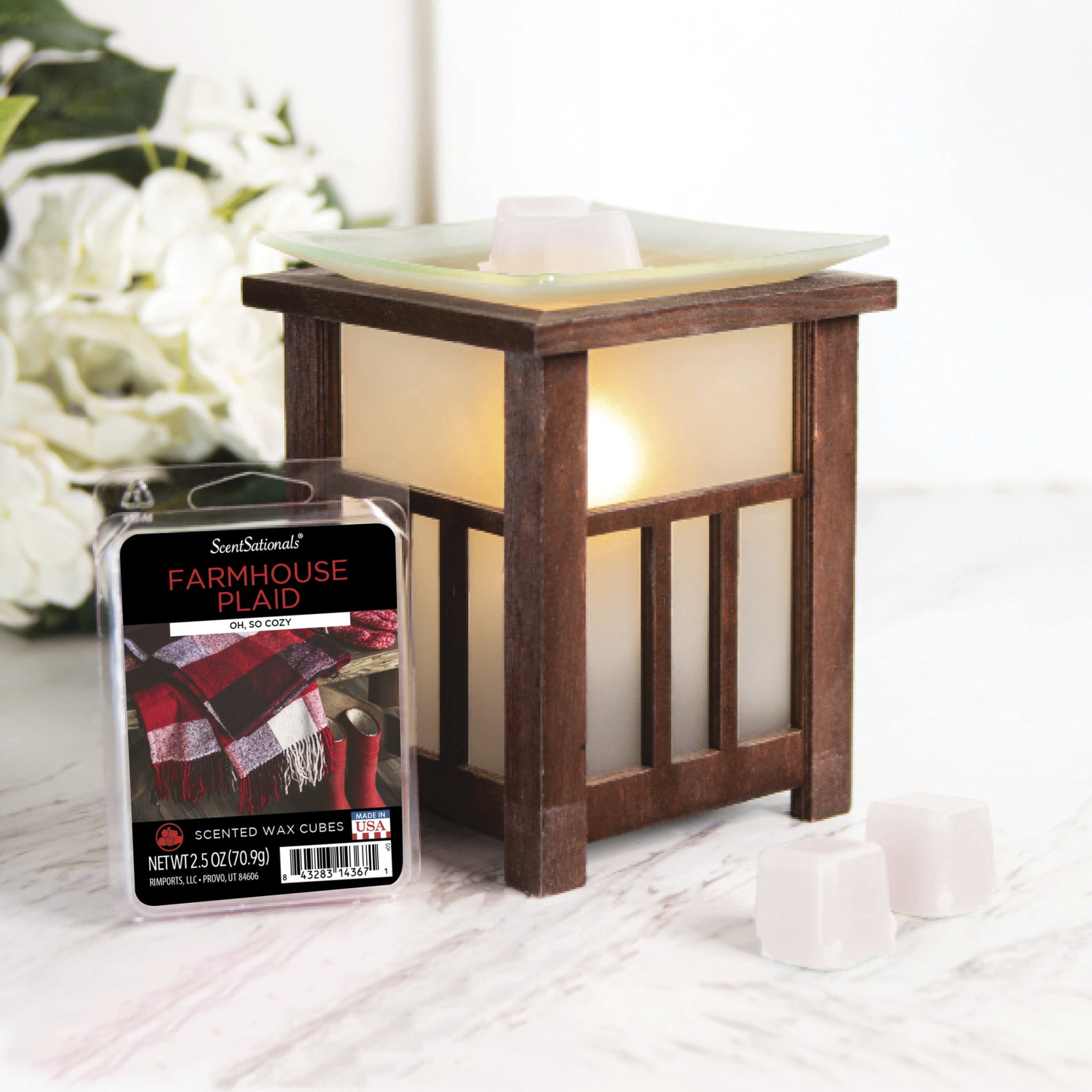 Farmhouse Plaid Scented Wax Melts, ScentSationals, 2.5 oz (1-Pack)