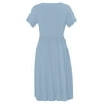 thumbnail image 2 of Women's Summer Dress Casual Short Sleeve Dress with Pockets, 2 of 4