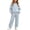 Light Blue, variant on Cethrio Girls Cotton Outfit Sets, Long Sleeve 2 Piece Casual Spring Fall Girls' Clothing Sets Purple Size 6
