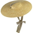 thumbnail image 4 of Sun Hat Womens,Straw Hats for Women,Flat Top Straw Hat,Fit for Beach Getaways and Garden Parties,with Adjustable Chin Strap, 4 of 14