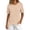 Khaki, variant on TGSLY Women's Ribbed Knit Tops Lightweight Soft Crew Neck Short Sleeve Shirts Dressy Casual Solid Color Asymmetric Wrap Hem Tunic Blouses XXL