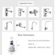 thumbnail image 5 of Cabezal de grifo de cocina movible, rociador de agua, grifo giratorio de 360 grados, adaptador de filtro de boquilla de rosca interna, Conector de burbujeador para ahorro de agua Jormftte LRWJ031, 5 of 7