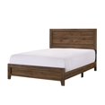 thumbnail image 2 of Queen Size Panel Bed, Wooden Platform Bed Frame with Headboard, Contemporary Platform Bed for Kids Teens Adults, Brown Cherry, 2 of 5