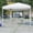 White, variant on Otis 10'x10' Blue Pop Up Event Canopy Tent with Carry Bag and 6-Foot Bi-Fold Folding Table with Carrying Handle - Tailgate Tent Set