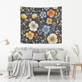 thumbnail image 2 of Yayeee Tapestry Wall Hanging for Bedroom 60" x 40" Living Room Home Wall Art Decor, Navy Floral Pattern, 2 of 7
