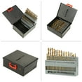 thumbnail image 3 of SHAR 60Pcs High Speed Steel Twist Drill Bits Tool Set Drill Bits Kit Black Iron Box Packing, 3 of 14