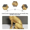 thumbnail image 2 of MLINS Gold Animal Decor Leopard Ornaments Animal Ornament Office 15x12cm Golden, 2 of 8