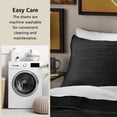 thumbnail image 7 of Mainstays Soft Velvet Pillow Sham, Standard, Rich Black, 1 Pack, 7 of 7