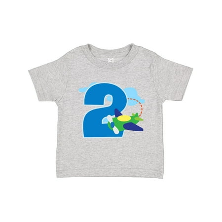 

Inktastic 2nd Birthday Airplane Boys 2 Year Old Gift Toddler Boy Girl T-Shirt