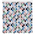 thumbnail image 3 of Ambesonne Geometric Shower Curtain, Raindrops Doodle Style, 69"Wx75"L, Coconut Brown, 3 of 3