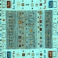 thumbnail image 1 of Ahgly Company Indoor Square Abstract Light Blue Contemporary Area Rugs, 7' Square, 1 of 4