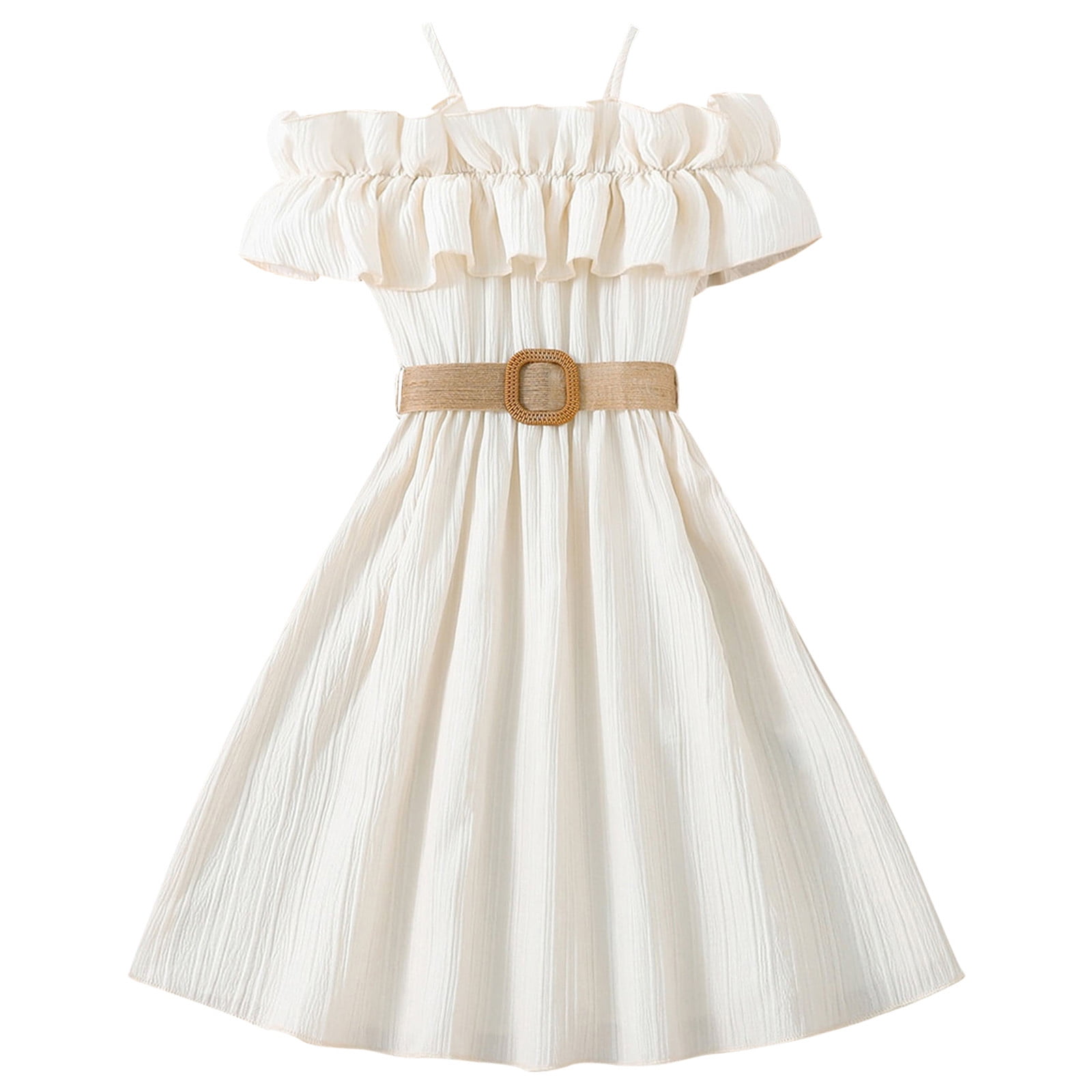 Girls size 6 white dress sales