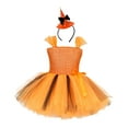 thumbnail image 2 of Bnwani Girls Skirts Kids Sleeveless Sun Dress Flowers Dresses Halloween Orange Dresses 2-3 T, 2 of 7