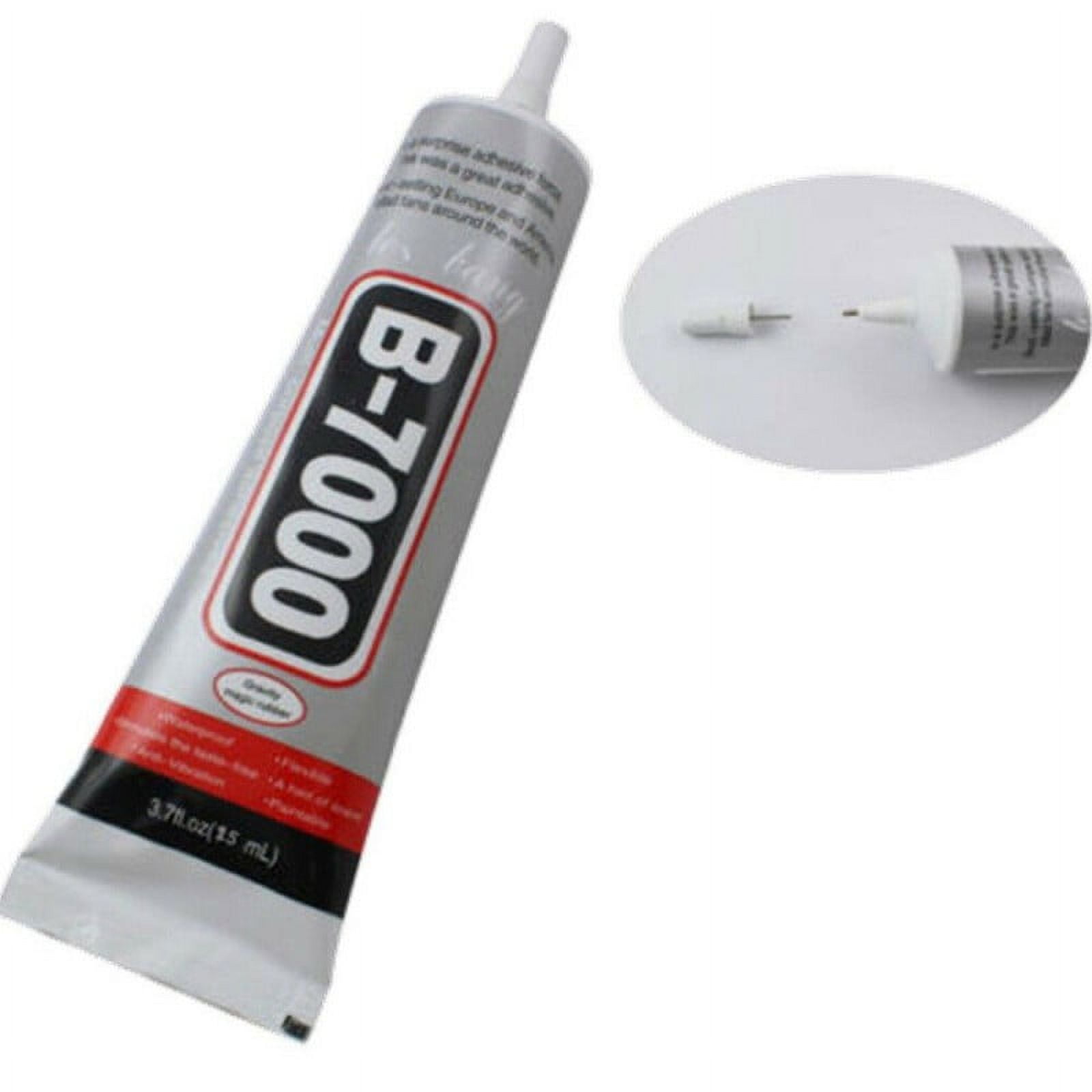 B-7000 50ml Glue with Precision Tips Adhesive Glue for Craft DIY Jewelry  Phone Screen Repair RC Tires Paste 2 Pack