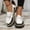 White, variant on Women's Loafers, Color Block Lace-Up Platform Shoes, Non-Slip Casual Dress Flats with Chunky Sole, Comfortable Round Toe Walking Shoes for Daily Work Outdoor, Black/White/Brown/Navy