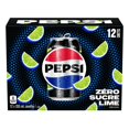 thumbnail image 2 of Pepsi Zero Sugar Lime Cola 12 x 355 ml, Cans, 2 of 10