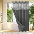 thumbnail image 4 of Waffle Pattern Shower Curtain, 1 Count Double Layer Waterproof Bathroom Curtain, Removable Shower Curtain Panels with Snaps, Bathroom Supplies, 4 of 20