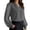 *Gray, variant on Women's V Neck Lace Long Puff Sleeve Chiffon Blouse,Elegant Solid Office Casual Dressy Top Purple,Women's Plus M