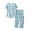 A-Green306, variant on Star Moon Pattern Pajama Set for Women Short Sleeve V Neck Casual Sleepwear Capri Pant Set
