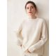 thumbnail image 1 of 100% suéter de lana pura para mujer 2024 Otoño/Invierno industria pesada gancho flor hueco moda medio cuello alto Jersey de punto suelto, 1 of 4
