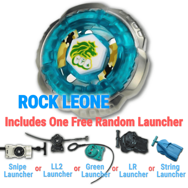 Rock Leone 30 High Performance Beyblade W Free Launcher Metal Fury Metal Fusion Metal Masters Series Walmart Com Walmart Com