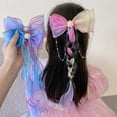 thumbnail image 2 of Dalrosia Bow Hair Clips - Ribbon Hair Bows for Girl Women, 10 inch Colorful Ribbon Lace Clip for Hair Accessories, 2 of 4