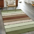 thumbnail image 3 of Sage Green 3'x5' Washable Rug, Farmhouse Wood Grain Vintage Brown Striped Non-Slip Area Rugs for Entryway Kitchen Classroom, Dorm Throw Carpet, Low Pile Soft Indoor Floor Mat, 3 of 9