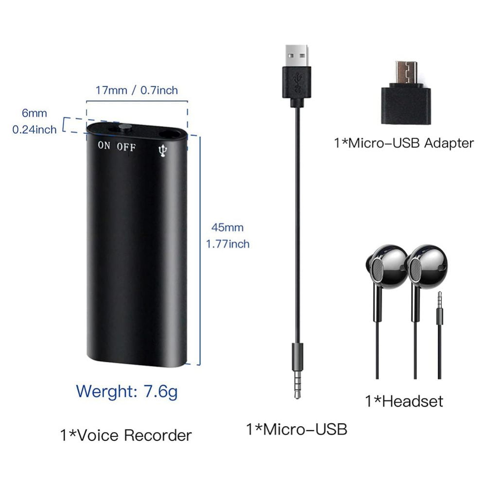 Digital Voice Recorder Meeting 32G - Easy to Use, Clear Recording - Voice Activated Recorder - Digital Audio Recorder for Lectures, Handheld Recording Device