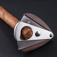 thumbnail image 4 of Cortapuros, corta el cigarro por la mitad, hojas más afiladas de acero inoxidable, aspecto de vetas de madera., 4 of 4