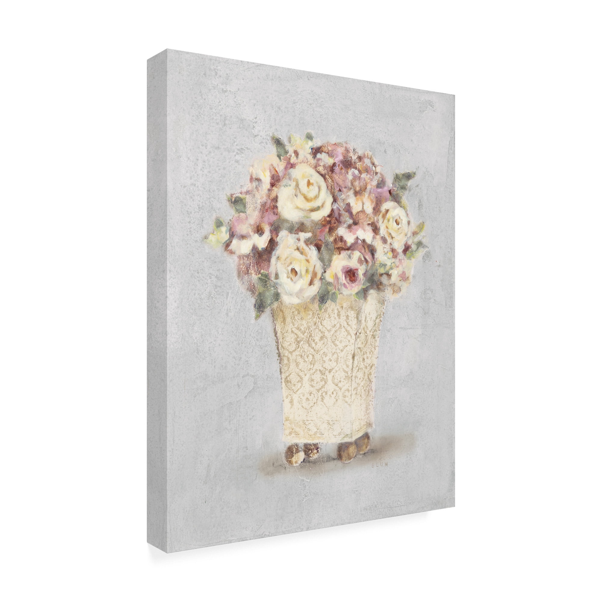 Trademark Fine Art 'Parlor Roses I Sage' Canvas Art by Cheri Blum