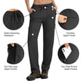 thumbnail image 5 of FEN AI Black Cargo Pants Women Quick Dry Hiking Pant UPF 50 Lightweight Work Camping Travel Trousers with Deep Pockets, 5 of 9