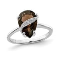 thumbnail image 1 of 2.75 Carat (ctw) Bague en Argent Sterling en Quartz Fumé, 1 of 4