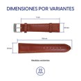 thumbnail image 2 of Correa Para Reloj Klokker Strap Banda Piel Lisa Color Coñac de 22mm, 2 of 4