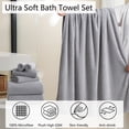 thumbnail image 5 of Jessy Home 4 Pack Oversized Bath Sheet Towels 700 GSM Ultra Soft Light Gray Bath Towel Set, 5 of 8