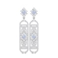 thumbnail image 2 of 4MM Square Rainbow Cylinderical Long Drop Dangle 925 Sterling Silver Women Earrings, 2 of 4
