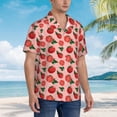 thumbnail image 6 of Uemuo Tomatoes Printed Regular Fit Short Sleeve Casual Hawaiian Shirt for Men,Aloha shirt,Tropical shirt,Floral print shirt,Vacation Beach shirt-XX-Large, 6 of 9