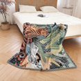 thumbnail image 5 of 1 Pice 160x130cm Couverture Plaid Tigre Et Femme Tricote Dcore Avec Des Franges Bohme Simple Doux Confortable Protger Contre Le Froid Pour Canap S, 5 of 5