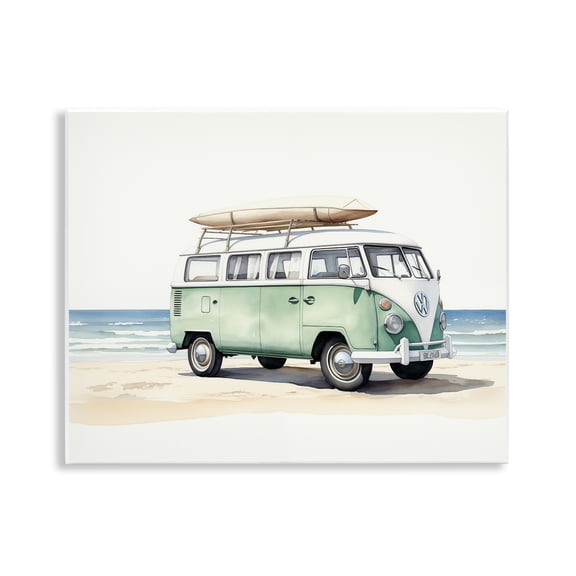 Stupell Industries Tropical Summertime Ride Nautical & Beach Painting Unframed Art Print Wall Art, 14 x 11