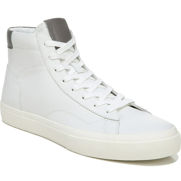 Vince Men's Fitzroy Hi Top Sneaker White Leather 7M