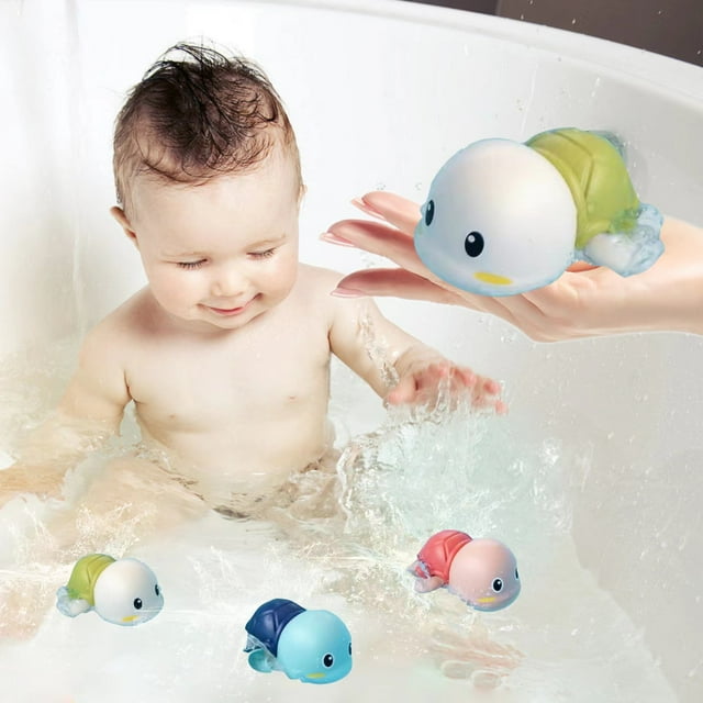Bath Toys for Toddlers， 3 Pack Cute Swimming Turtle Bath Toys for