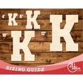 thumbnail image 3 of Unfinished Wood Varsity Team Font - K Shape | DIY Craft Cutout | up to 46" DIY 36" / 1/2", 3 of 3