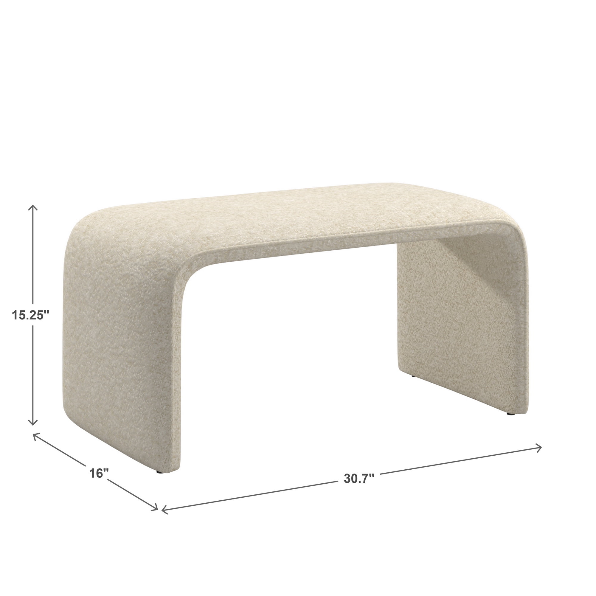 Weston Home Gerace Contemporary Bentwood Ottoman