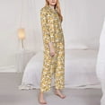 thumbnail image 3 of Honeii Cute Shiba print Women's Pajama Sets Long Sleeve Button Down Sleepwear Nightwear Soft Pjs Lounge Sets-, 3 of 7
